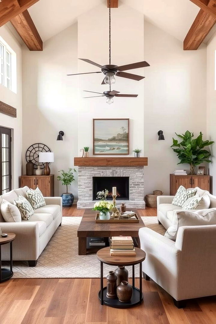 Modern Farmhouse Feel - 22 Cream Living Room Ideas