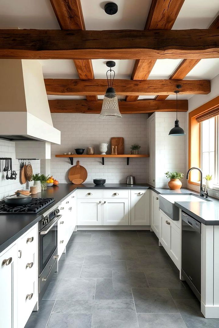 Modern Farmhouse Flair - 22 Kitchens With Grey Floors