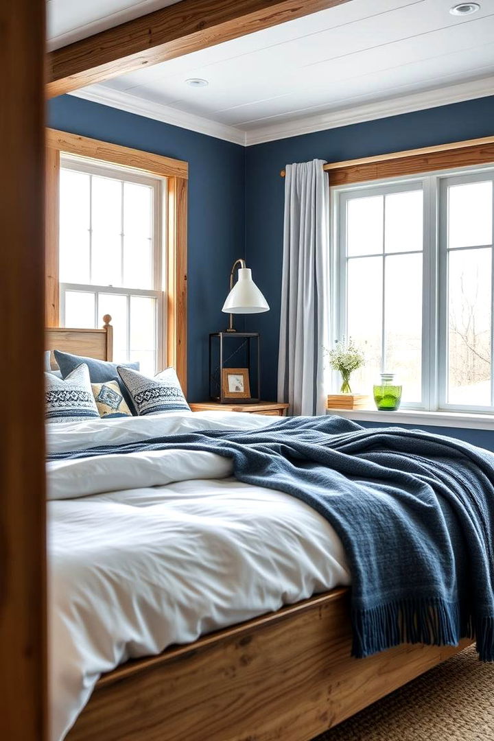 Modern Farmhouse Fusion - 22 Blue and White Bedroom Ideas