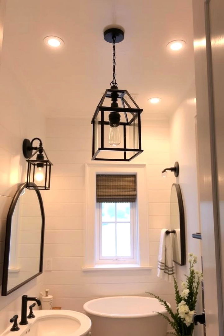 Modern Farmhouse Lighting - 22 Barndominium Bathroom Ideas