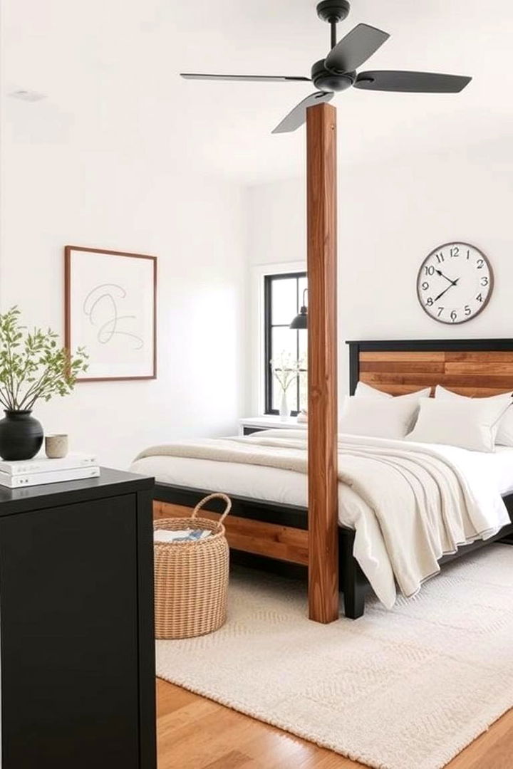 Modern Farmhouse Mix - 22 Black and White Bedroom Ideas