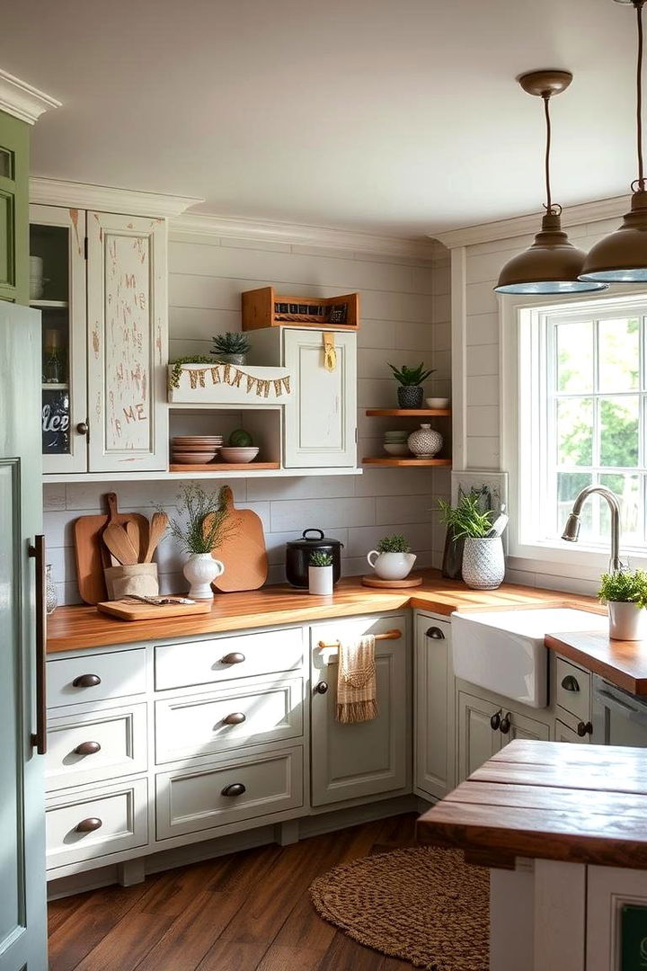 Modern Farmhouse Touch with Sage Accents - 22 Sage Green Kitchen Ideas