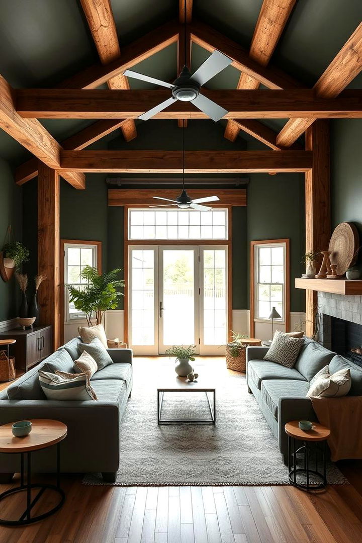 Modern Farmhouse Warmth - 22 Dark Green Living Room Ideas