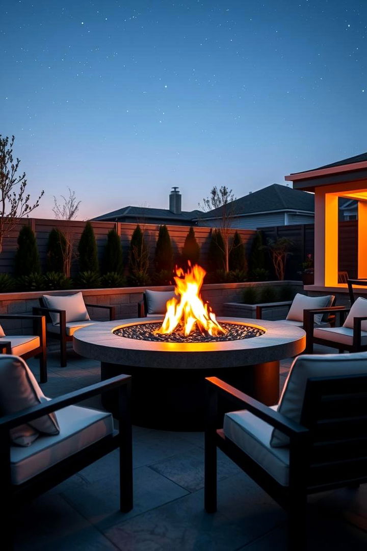 Modern Fire Pit Designs - 22 Black and White Patio Ideas