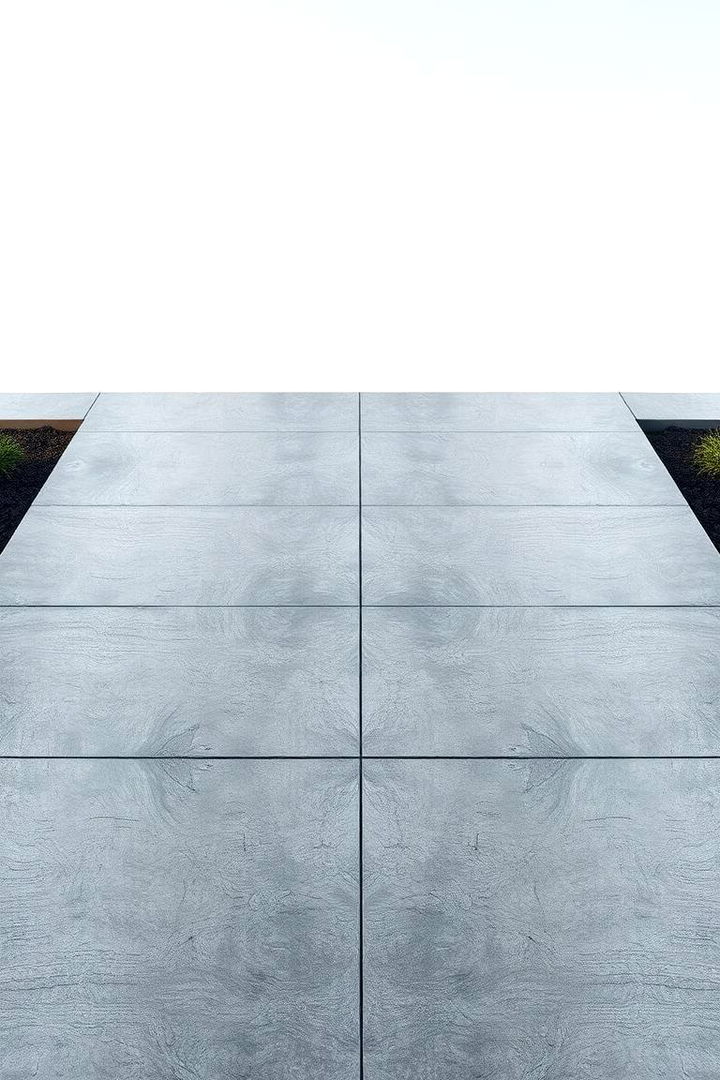 Modern Flat and Sleek Layout - 22 Concrete Driveway Ideas