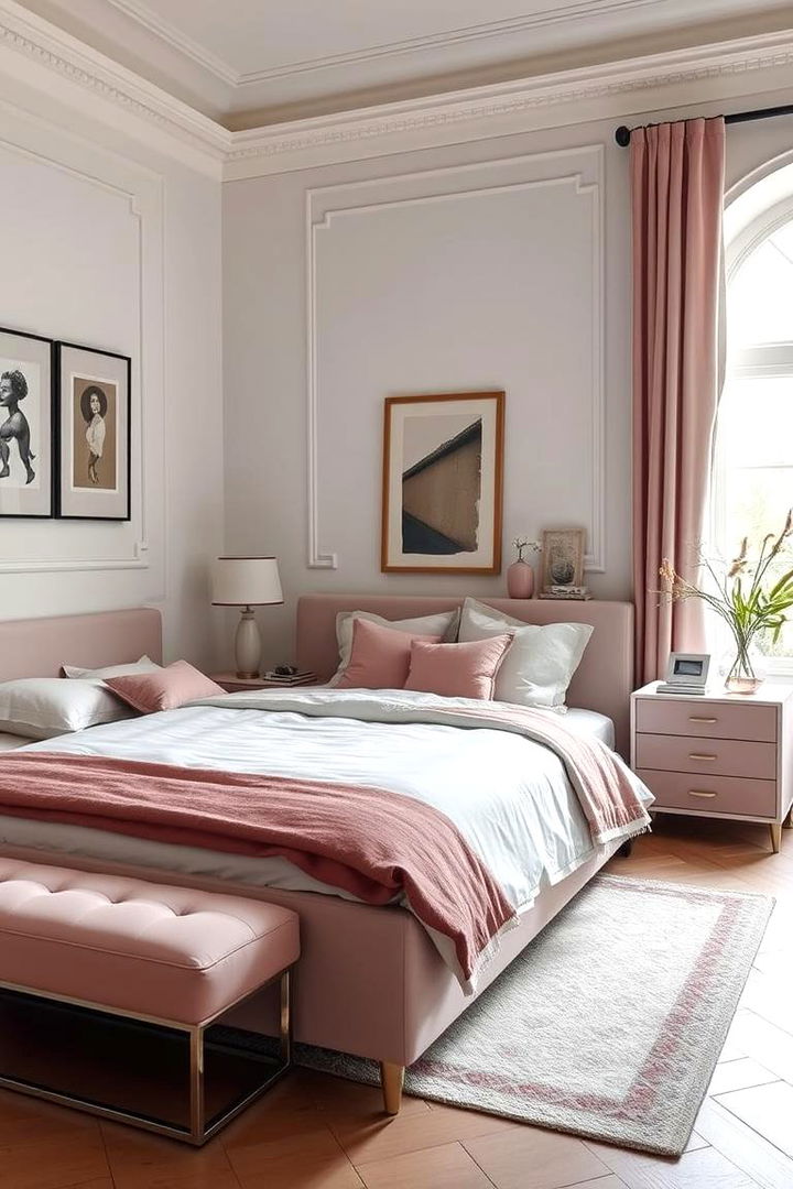 Modern Furniture with Classic Charm - 22 Dusty Rose Bedroom Ideas