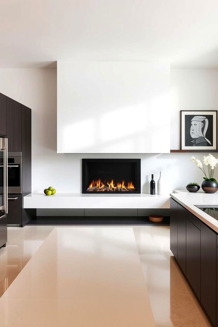 Modern Fusion Design - 22 Kitchens With Fireplaces
