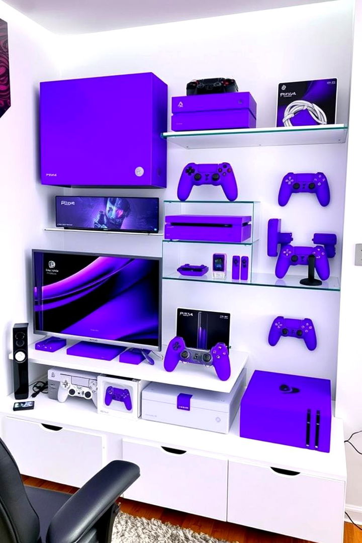 Modern Gaming Collection with Purple Detailing - 22 Purple Gaming Setup Ideas