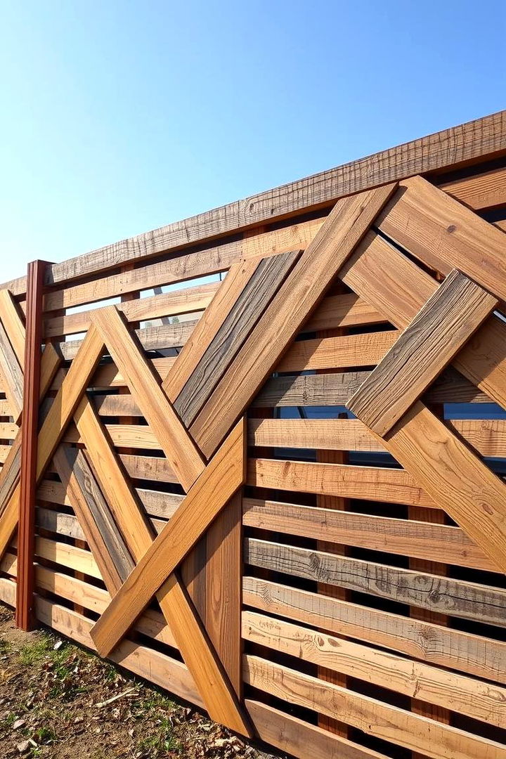 Modern Geometric Pallet Fence - 22 Pallet Fence Ideas