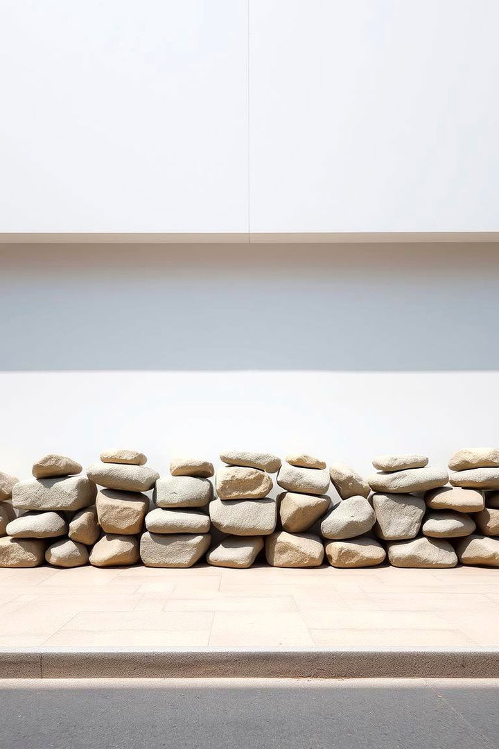 Modern Geometric Rock Arrangement - 22 Rock Landscaping Ideas