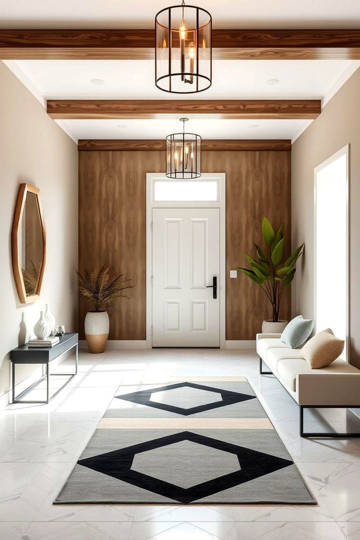Modern Geometric Rugs - 22 Foyer Decor Ideas