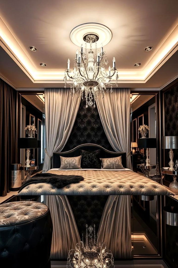 Modern Glam Appeal - 22 Black and Silver Bedroom Ideas