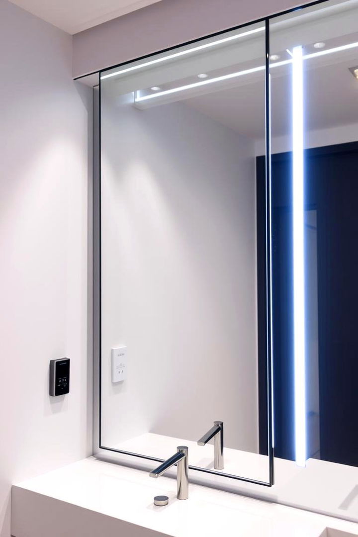 Modern Glass Mirror - 22 Living Room Mirror Ideas