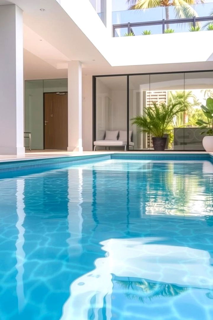 Modern Glass and Metal Accents - 22 Pool Decor Ideas