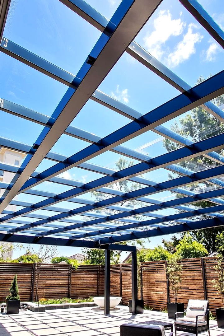 Modern Glass and Metal Fusion - 22 Small Patio Pergola Ideas