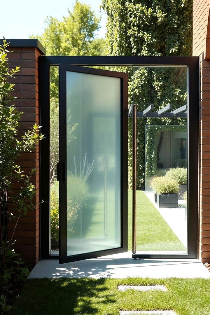 Modern Glazed and Steel Fusion - 22 garden gate ideas