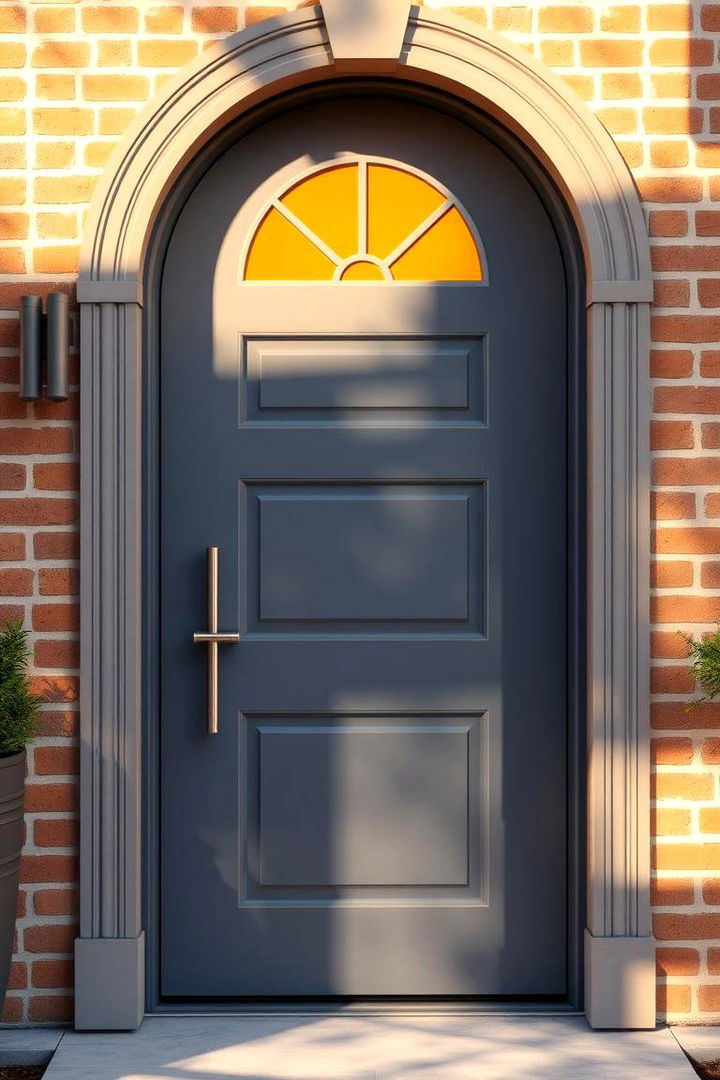 Modern Grey with a Pop of Color - 22 Grey Front Door Ideas