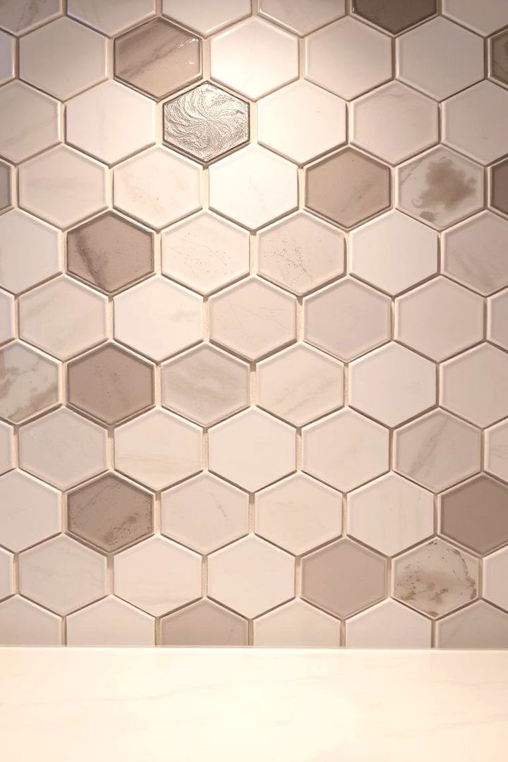 Modern Hexagon Modernity - 22 Bathroom Backsplash Ideas