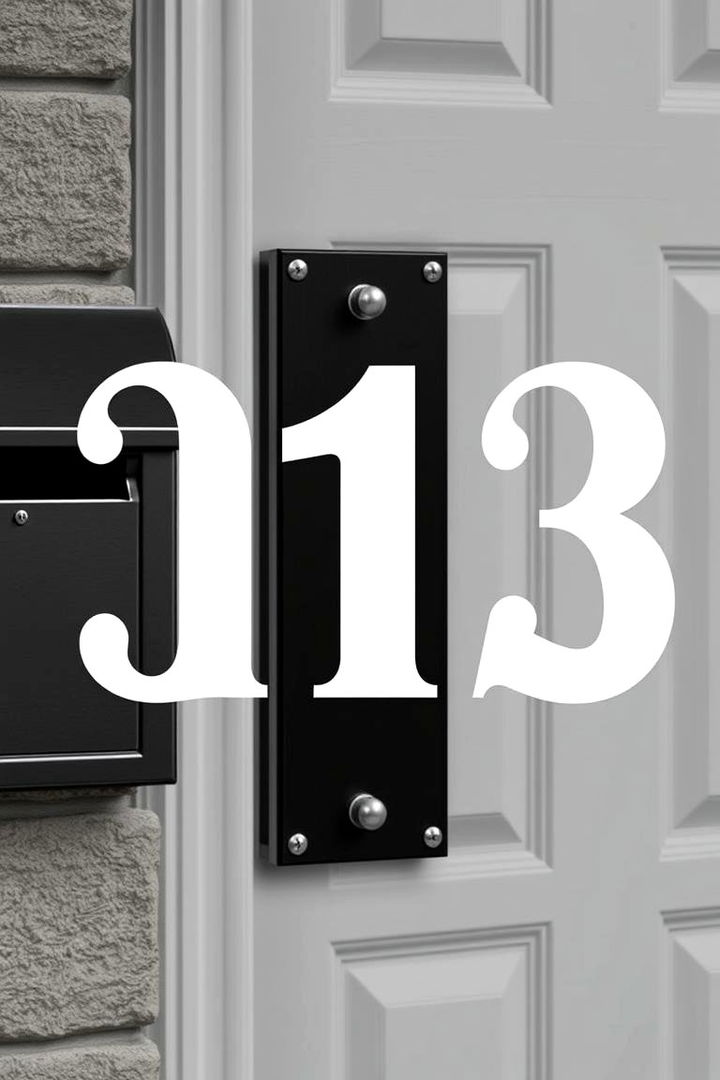 Modern House Numbers and Mailbox - 22 Curb Appeal Ideas