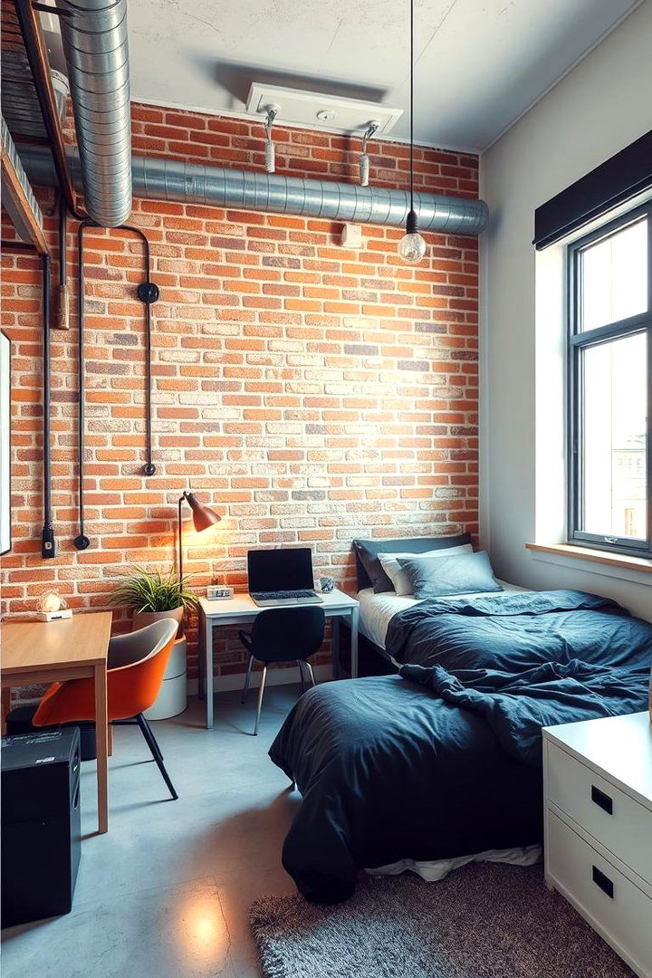Modern Industrial Accents - 22 Student Bedroom Design Ideas