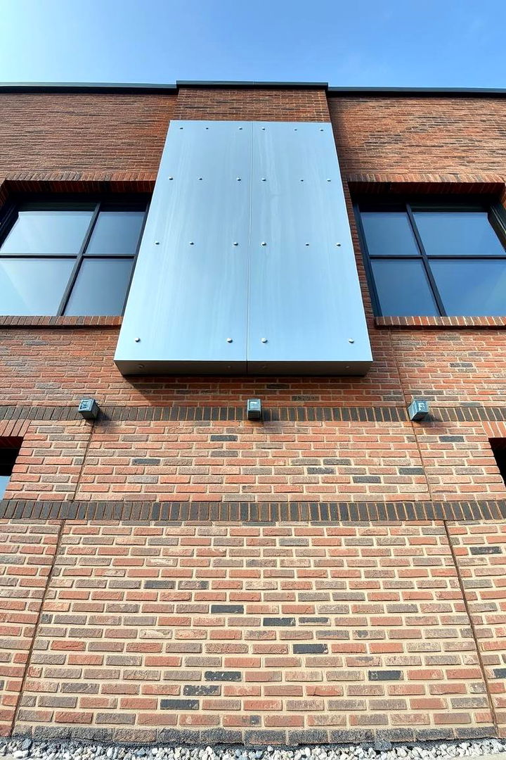 Modern Industrial Brick with Sleek Silver Touches - 22 Exterior Brick and Paint Color Combinations