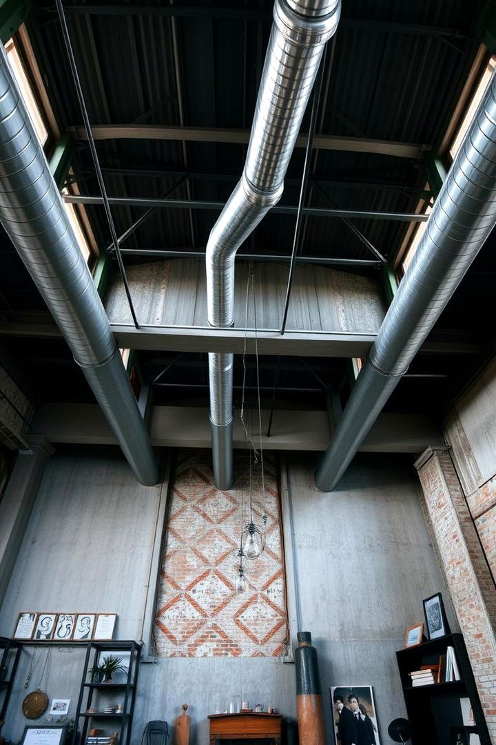 Modern Industrial Chic - 22 Living Room Vaulted Ceiling Ideas