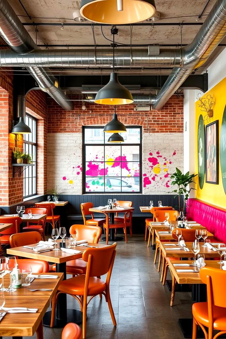 Modern Industrial Color Fusion - 22 Colorful Dining Room Ideas