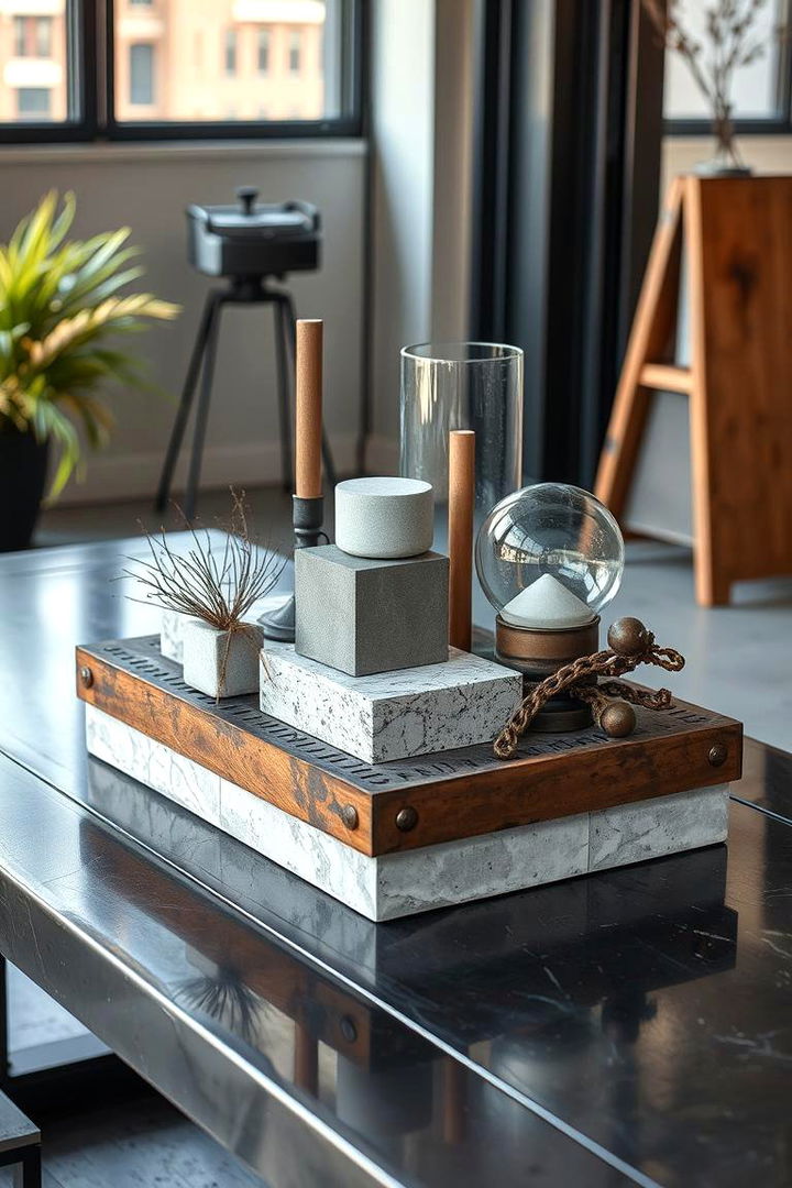 Modern Industrial Elements - 22 non-floral wedding centerpiece ideas