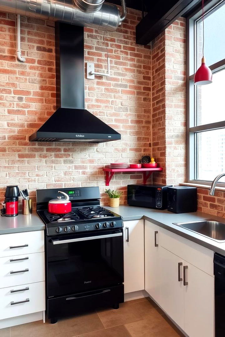 Modern Industrial Style - 22 red and black kitchen ideas