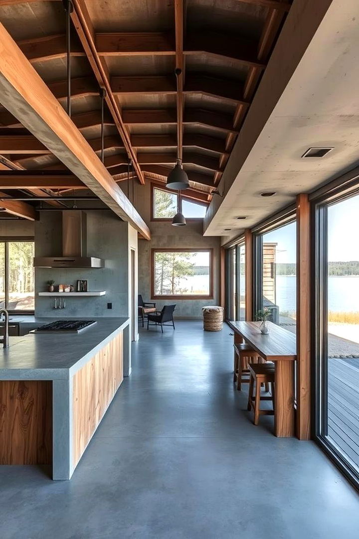 Modern Industrial Touch - 22 Lake House Decorating Ideas
