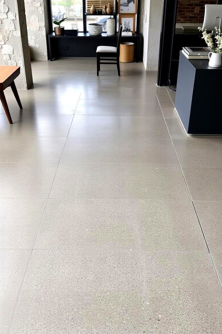 Modern Industrial Vibe Concrete - 22 Concrete Floor Design Ideas