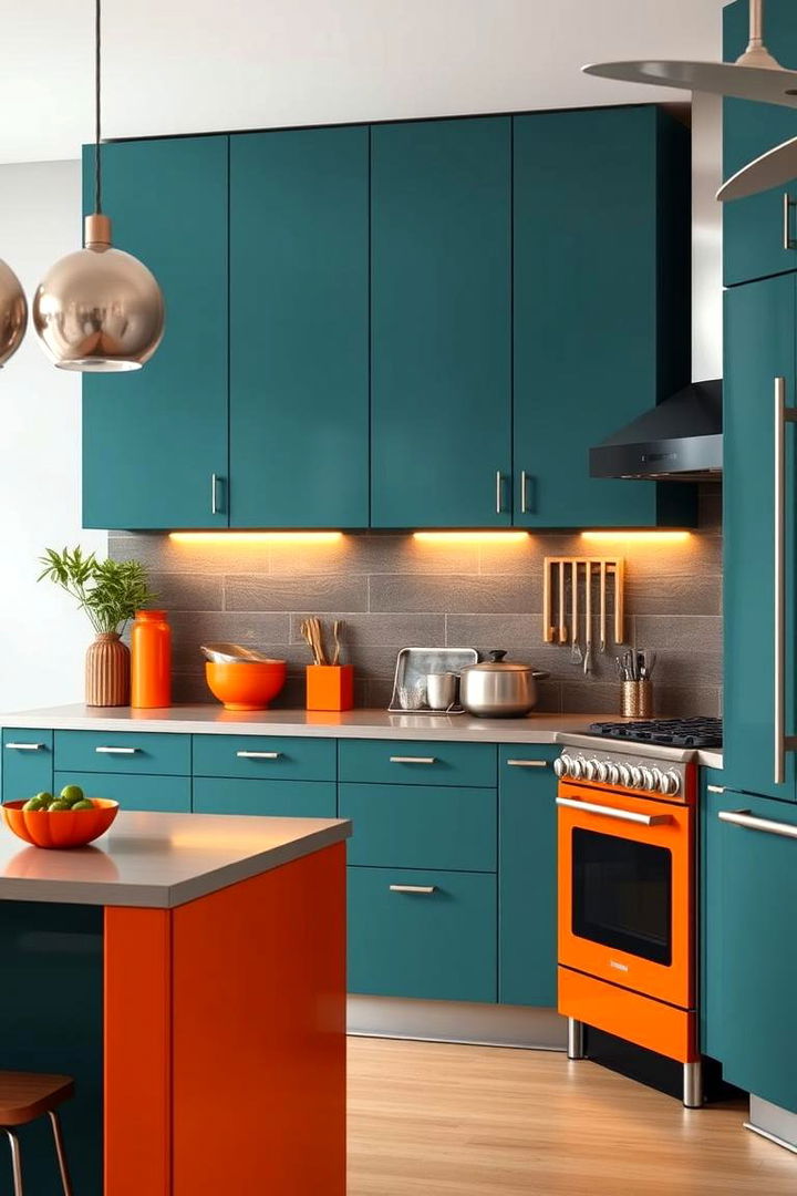 Modern Kitchen Refresh - 22 Teal and Orange Color Scheme for Your Rooms