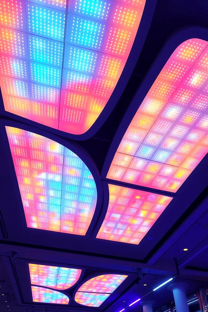 Modern LED Ceiling Illumination - 22 Man Cave Ceiling Ideas
