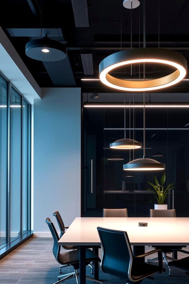 Modern Lighting Appeal - 22 Modern Home Office Ideas