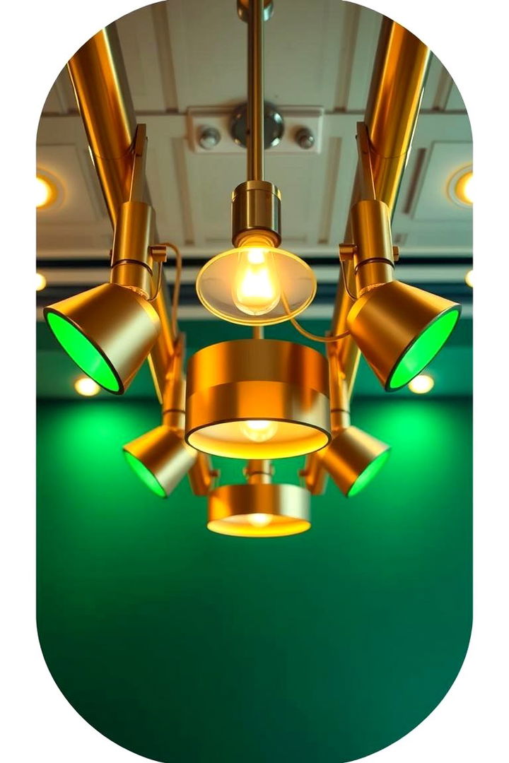 Modern Lighting Designs - 22 Green and Gold Bathroom Ideas