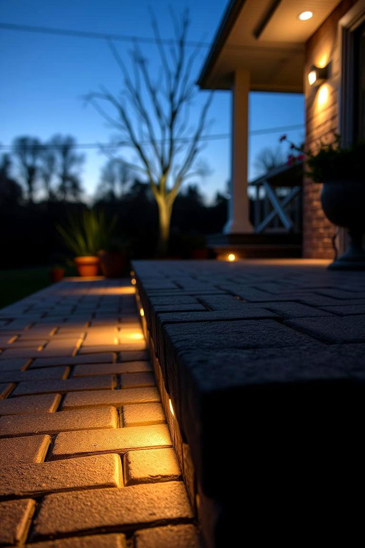 Modern Lighting Enhanced Design - 22 Brick Patio Ideas