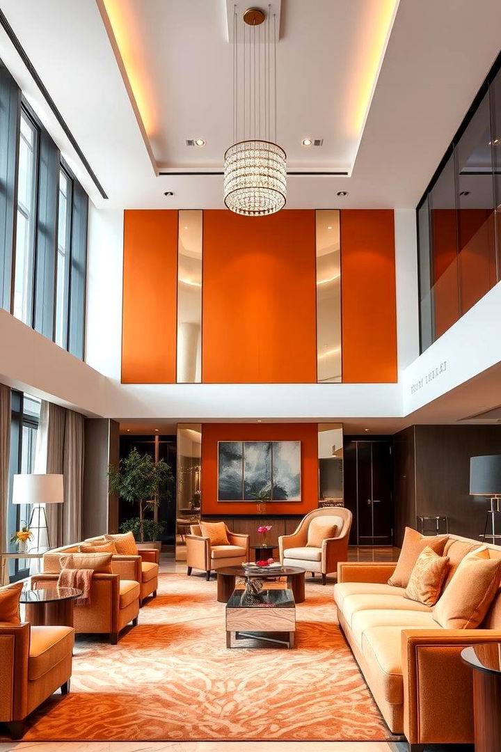 Modern Luxe Orange Accent - 22 Orange Accent Wall Ideas