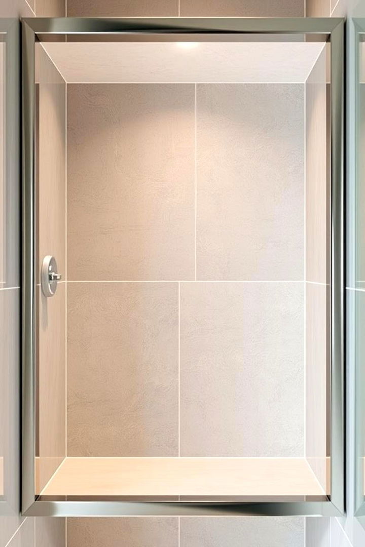 Modern Metal Frame Niche - 22 Shower Niche Ideas