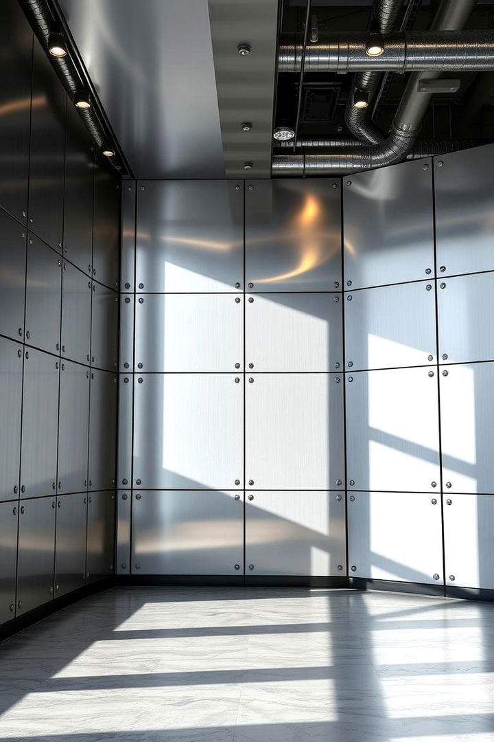 Modern Metal Panels for an Industrial Touch - 22 Living Room Ceiling Ideas