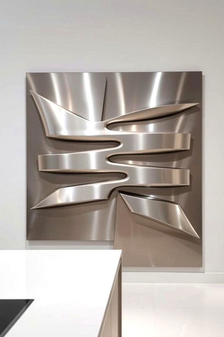 Modern Metal Wall Art - 22 Kitchen Wall Decor Ideas