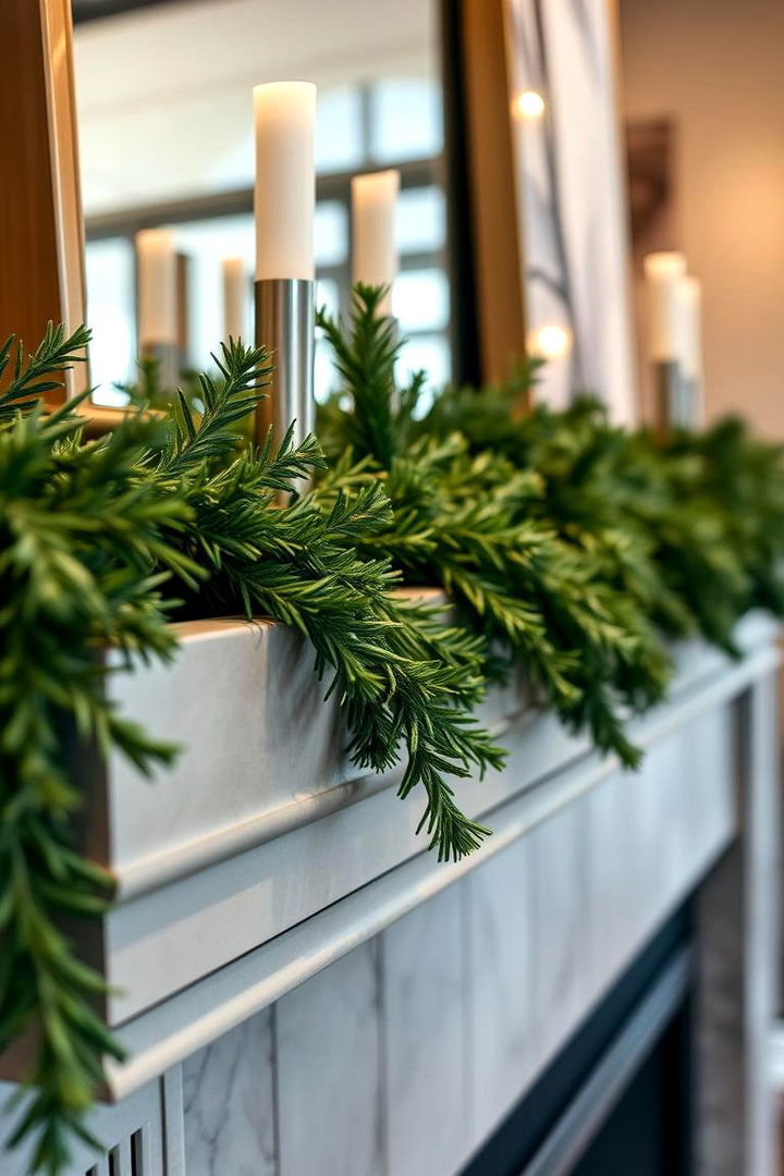 Modern Metallic Glam - 22 Mantel Garland Ideas