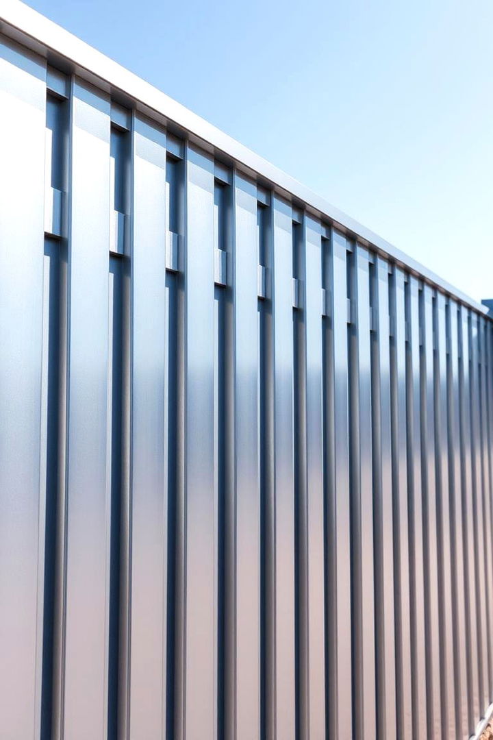 Modern Metallic Silver Shine - 22 Vinyl Fence Colors