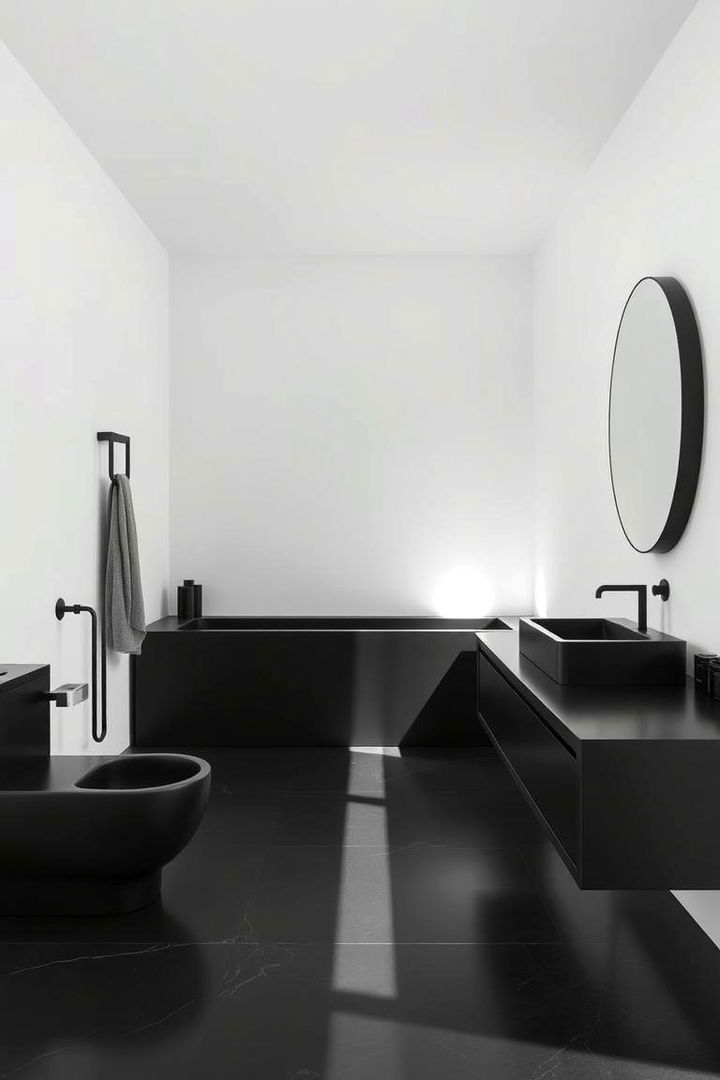 Modern Minimal - 22 Black and White Bathroom Ideas