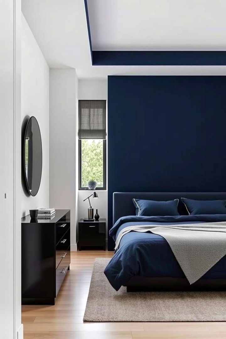Modern Minimalism - 22 Dark Blue Bedroom Ideas