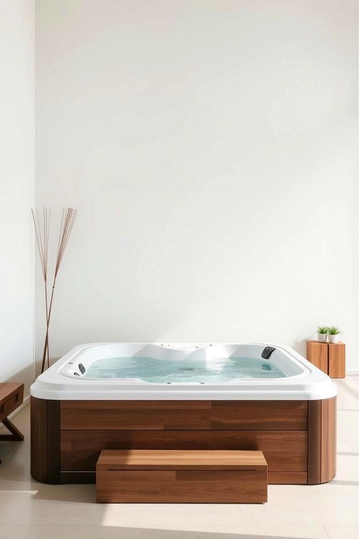 Modern Minimalism - 22 Hot Tub Decor Ideas