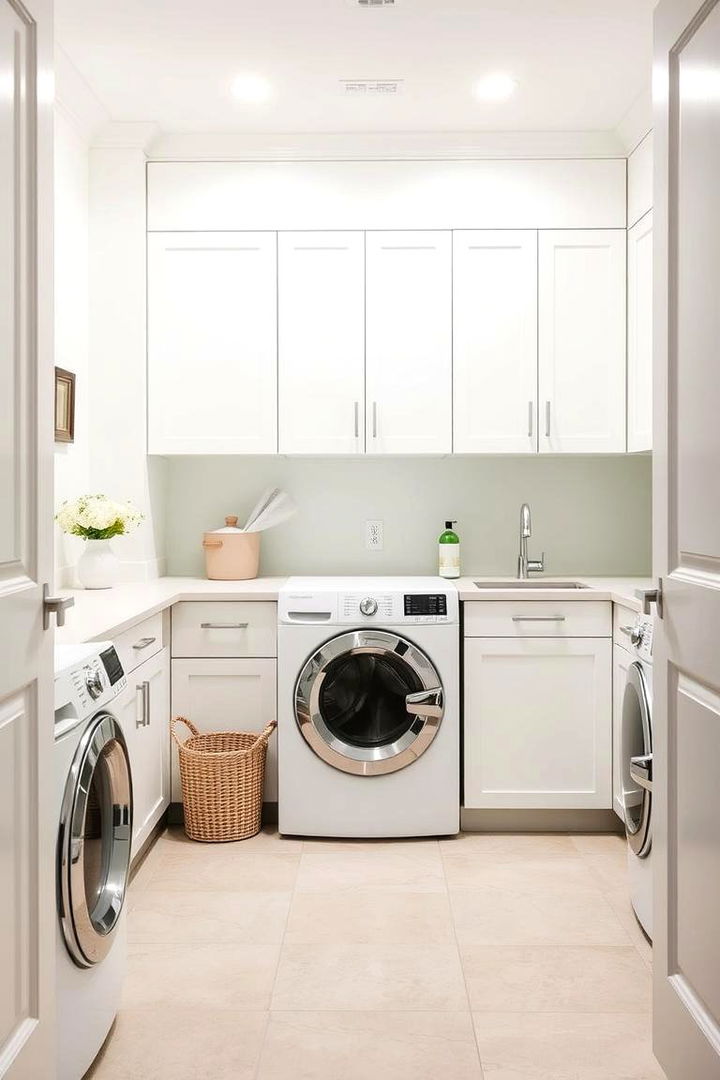 Modern Minimalism - 22 Sage Green Laundry Room Ideas