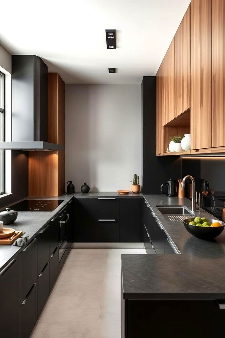 Modern Minimalism - 22 Black and Brown Kitchen Ideas
