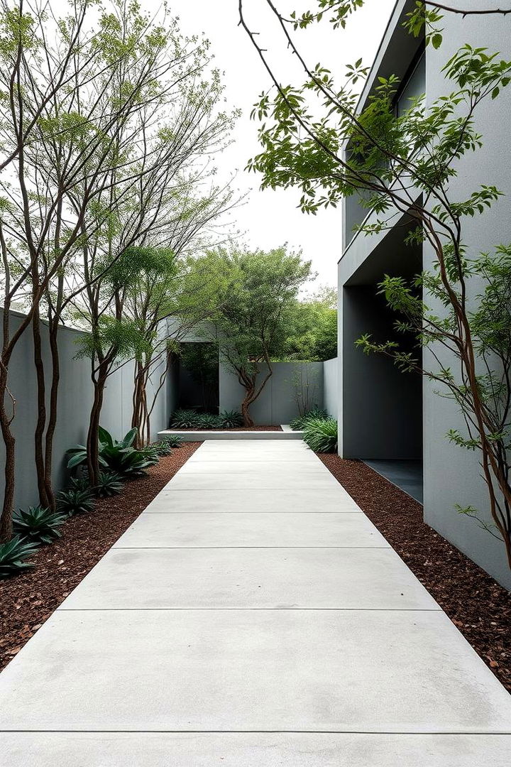 Modern Minimalism - 22 Concrete Walkway Painting Ideas