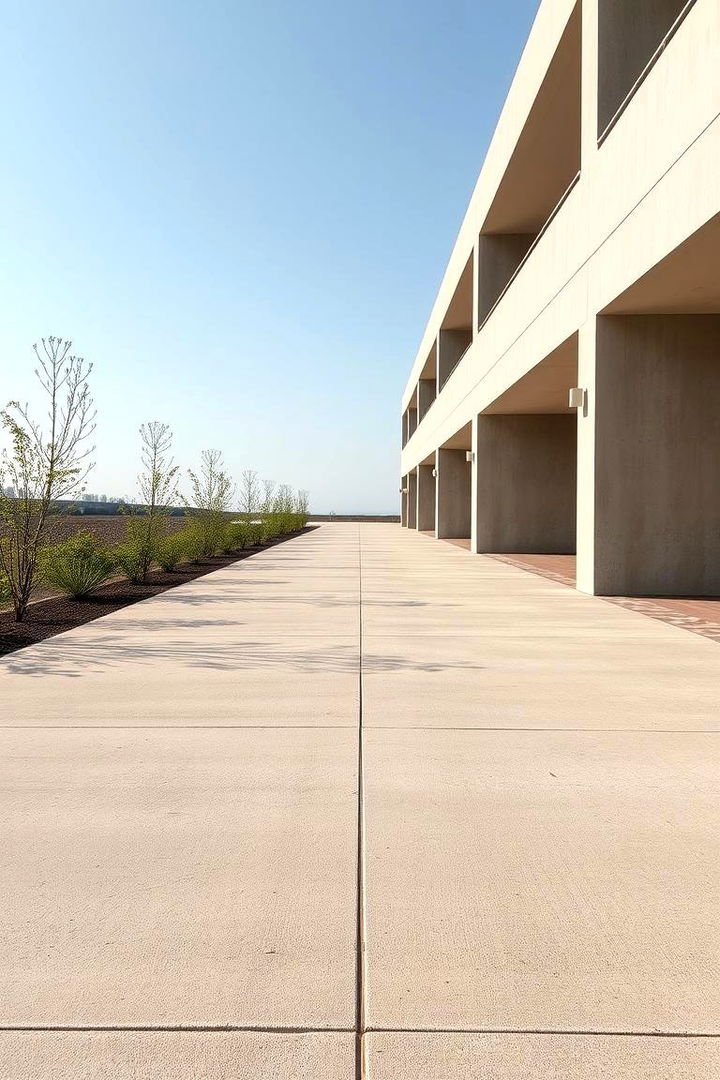 Modern Minimalism with Clean Lines - 22 Concrete Paver Walkway Ideas