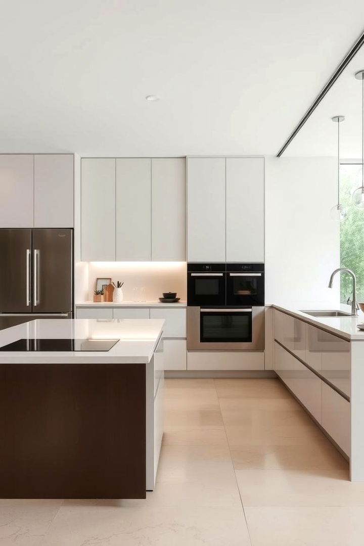 Modern Minimalism with Travertine - 22 Travertine Floor Kitchen Ideas